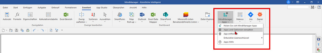 MindManager Apps MindManager Apps fester Bestandteil MM 24