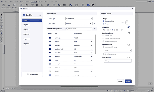 MindManager Jira Implementierung