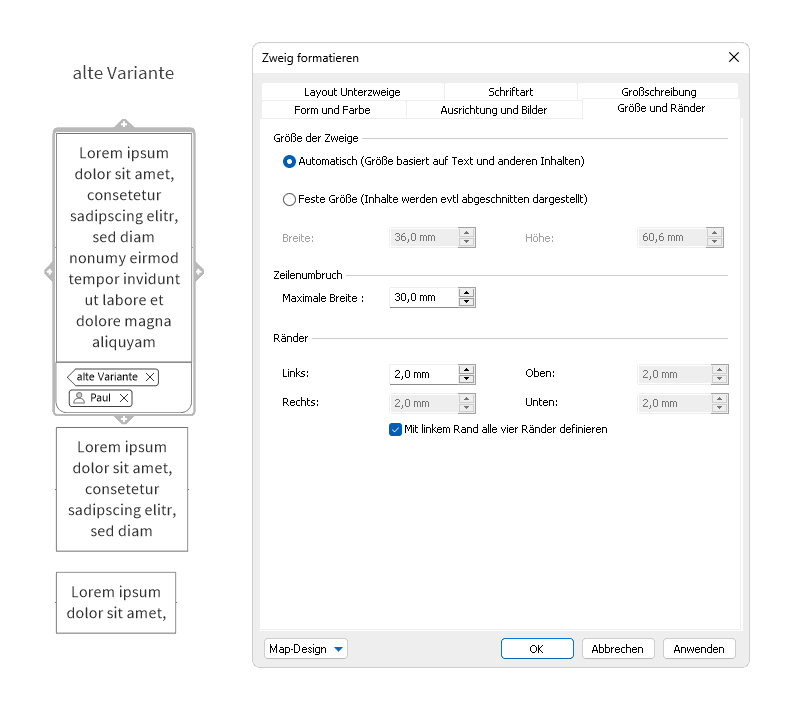 alte Darstellung von Text